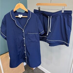 Women's Navy Blue Pajama Set